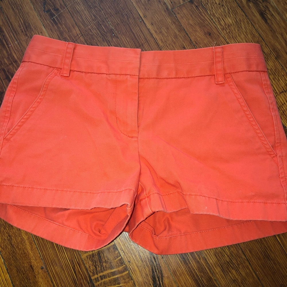 JCREW 2” inseam orange shorts